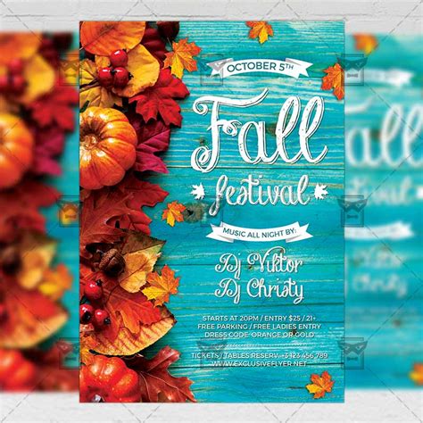 fall festival flier|fall party flyer template free.